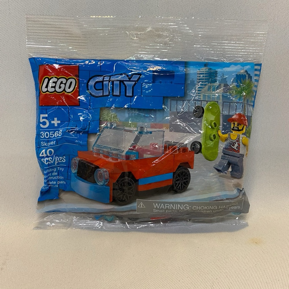 Lego Red and Blue Building Set Compact Car